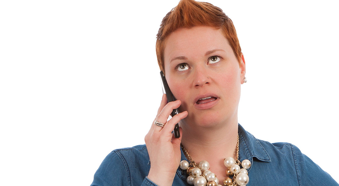 Image of woman on phone rolling their eyes - are all your customer touchpoints equally great